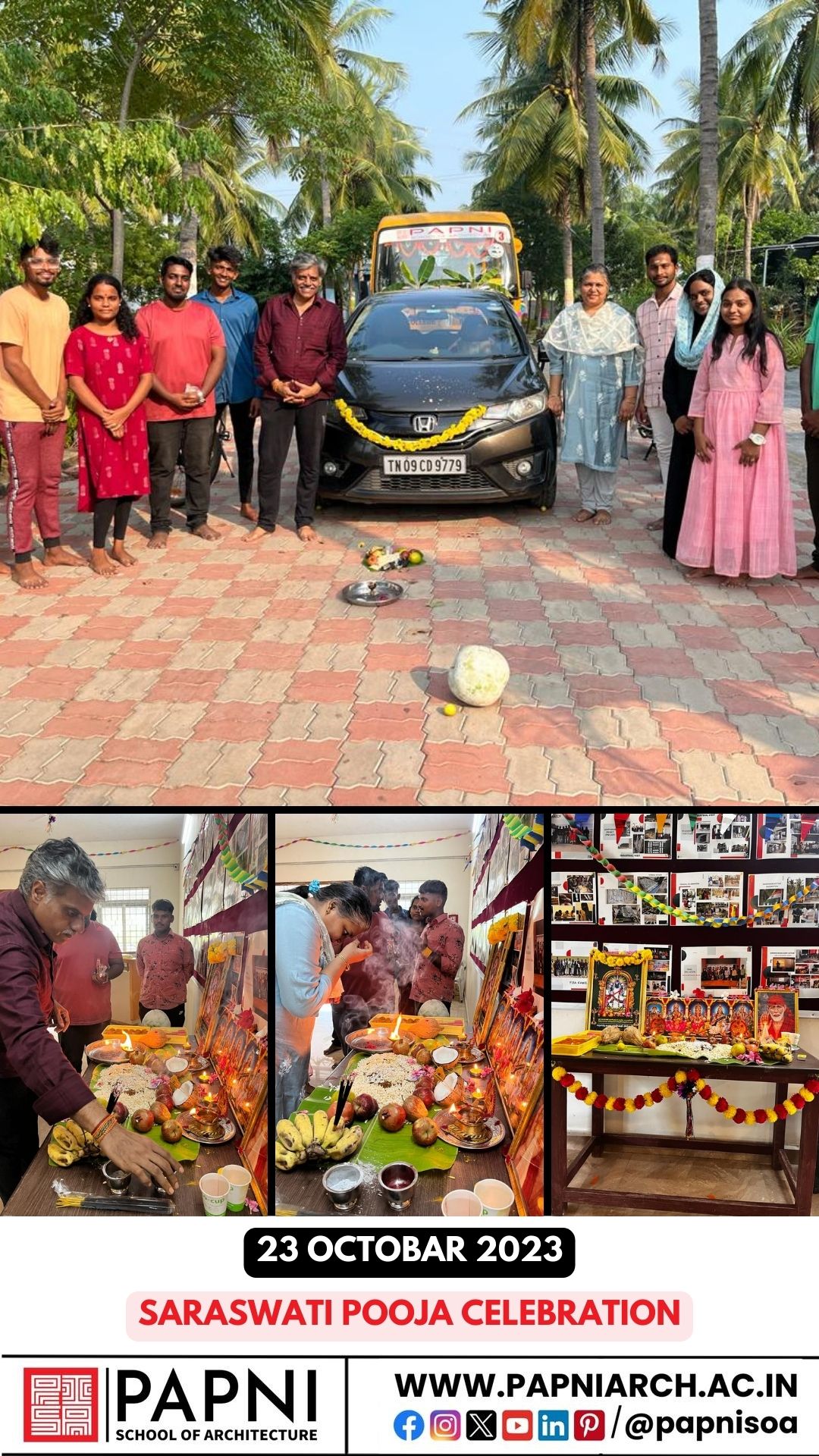 papni soa saraswati pooja celebration